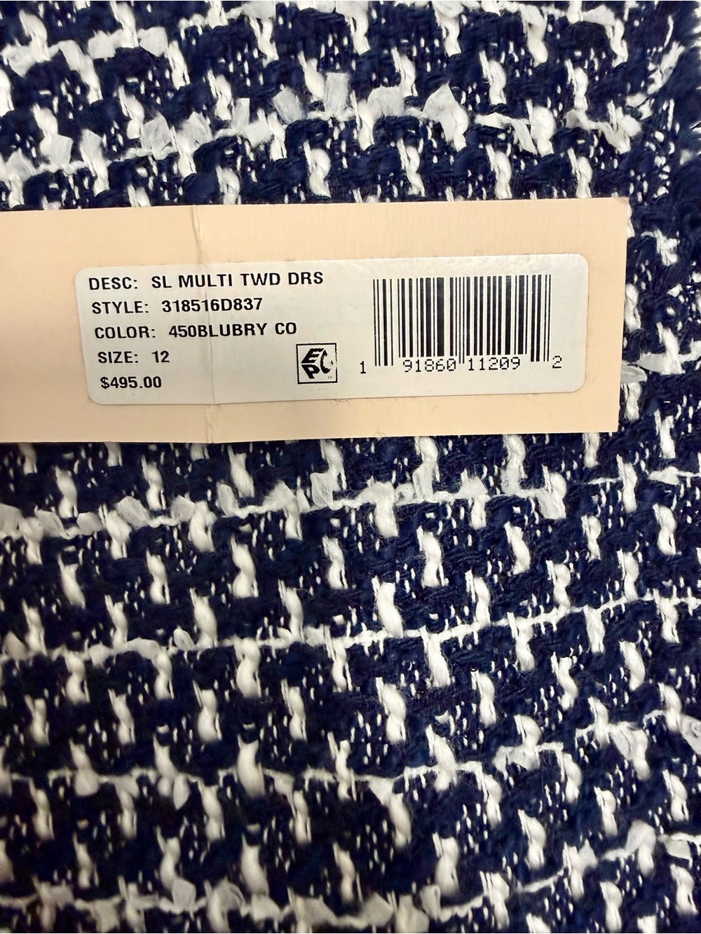 Classic Rebecca Taylor Multi Tweed Blueberry Combo Fit & Flare Dress - Picture 9 of 9